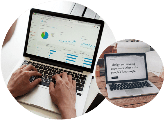 people working in laptop in digital marketing company